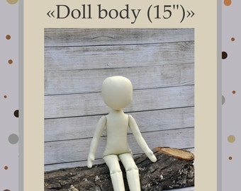 PDF, Cloth Doll Pattern 15 " ,Anna Doll,Soft Doll Pattern