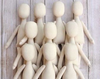 10 Blank doll body-12-13" blank rag  doll body, the body of the doll made of cloth
