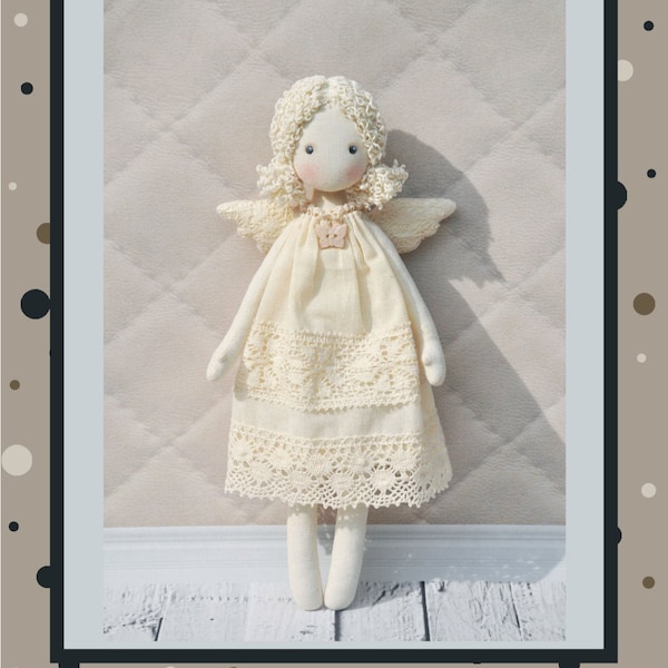 Christmas angel Pattern 13",  PDF Sewing Tutorial,Soft Doll Pattern