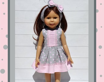 PDF 18 inch Doll Dress, Pattern sewing dresses for dolls, sewing tutorial.