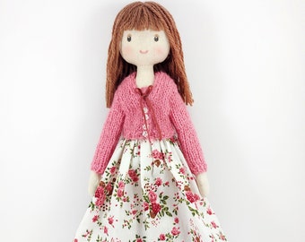 Poupée textile, poupée décorative, poupées de collection, poupée en coton, poupée de chiffon, poupée d'art
