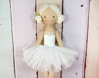 ballerina Doll,Textile doll, decorative doll,collectible dolls , doll cotton, rag doll