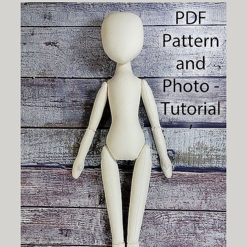 PDF Cloth Doll Pattern 15 PDF Sewing Tutorial Soft - Etsy