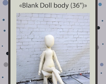 PDF, Cloth Doll Pattern 36 " , Soft Doll Pattern