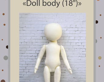 PDF Cloth Doll Pattern 18 " American girl Soft Doll Pattern