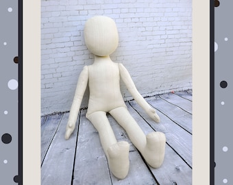 PDF Cloth Doll Pattern 30 " Soft Doll Pattern