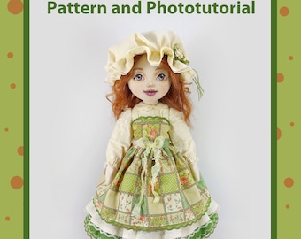 Vestidos de costura padrão para bonecas, tutorial de costura. PDF