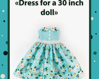 Vestidos de costura padrão para bonecas Tutorial de fotos de costura de 30 ", PDF
