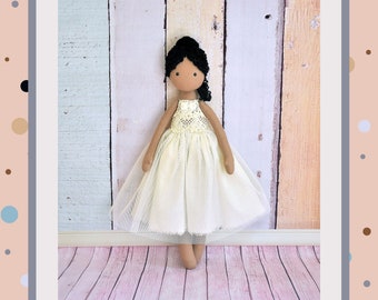 Photo tutorial rag doll ballerina 13 ",,PDF Sewing Tutorial, Soft Doll Pattern