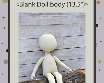 PDF, Cloth Doll Pattern 13.5 " ,Anna Doll,Soft Doll Pattern