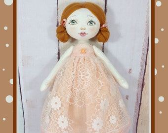 PDF doll 12 ", pattern and photo tutorial Sewing Tutorial, Soft Doll Pattern