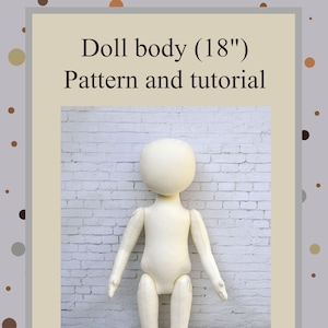 PDF Sewing Tutorial  Cloth Doll Pattern 18 " AG Soft Doll Pattern