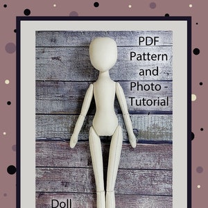 PDF 10 "  Photo tutorial Cloth Doll Pattern , Soft Doll Pattern