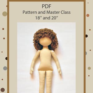 PDF, bambola Anna, modello di bambola di stoffa, tutorial di cucito PDF, modello di bambola morbida