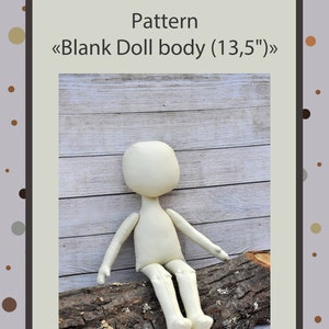 PDF, Cloth Doll Pattern 13.5 &quot; ,Anna Doll,Soft Doll Pattern
