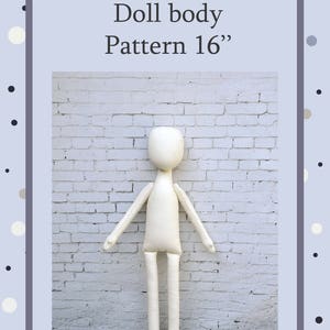 PDF, Cloth Doll Pattern 16 &quot; ,,Soft Doll Pattern