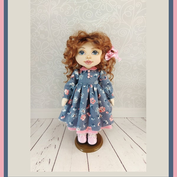 Tutorial and dress pattern for 14" doll, sewing tutorial.  PDF