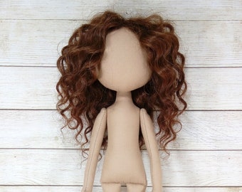 doll body with hairstyle 16", Brown doll