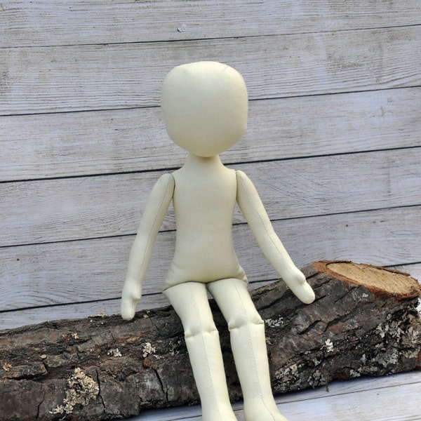 Blank doll body-15", Anna Doll, blank rag doll, ragdoll body,the body of the doll made of cloth
