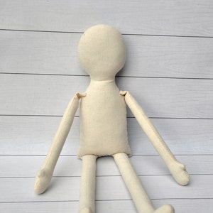 Blank doll body-18" , primitive Doll, blank rag doll, body doll tilde, rag doll body,the body of the doll made of cloth