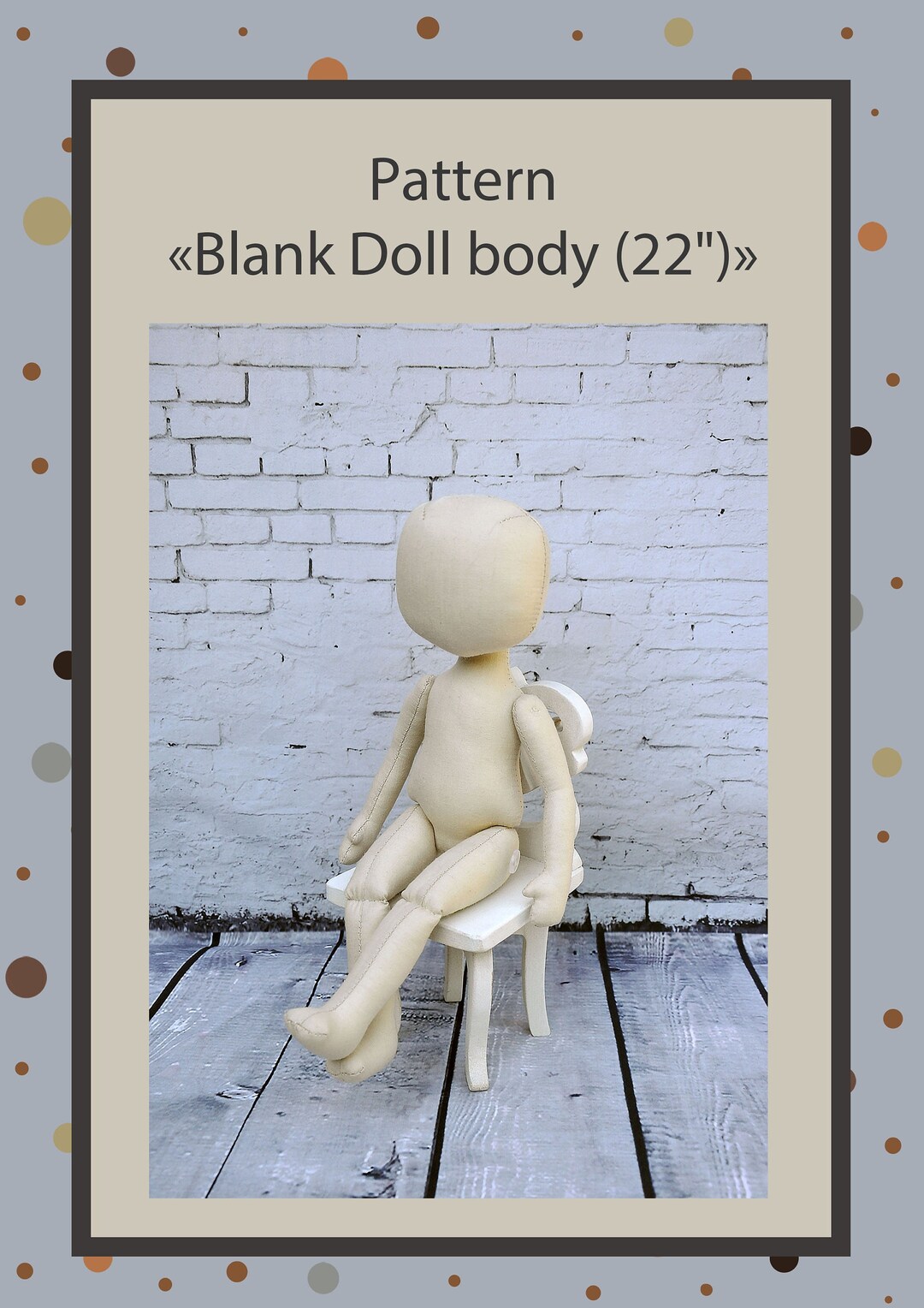 PDF, Cloth Doll Pattern 22