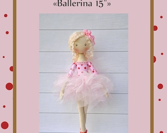 PDF Cloth Doll ballerina Pattern 15",PDF Sewing Tutorial,Soft Doll Pattern,