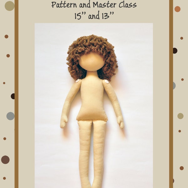 PDF, Anna Doll Cloth Doll Pattern,PDF Sewing Tutorial,Soft Doll Pattern