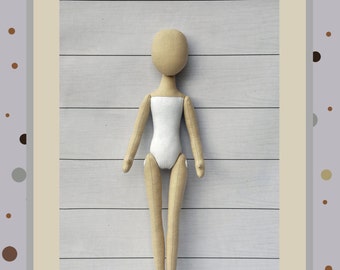 PDF, Cloth Doll Pattern 15&quot; and 17 &quot; Soft Doll Pattern
