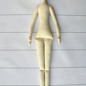 Blank doll body-18blank handmade rag doll body, the body of the doll made of cloth image 3