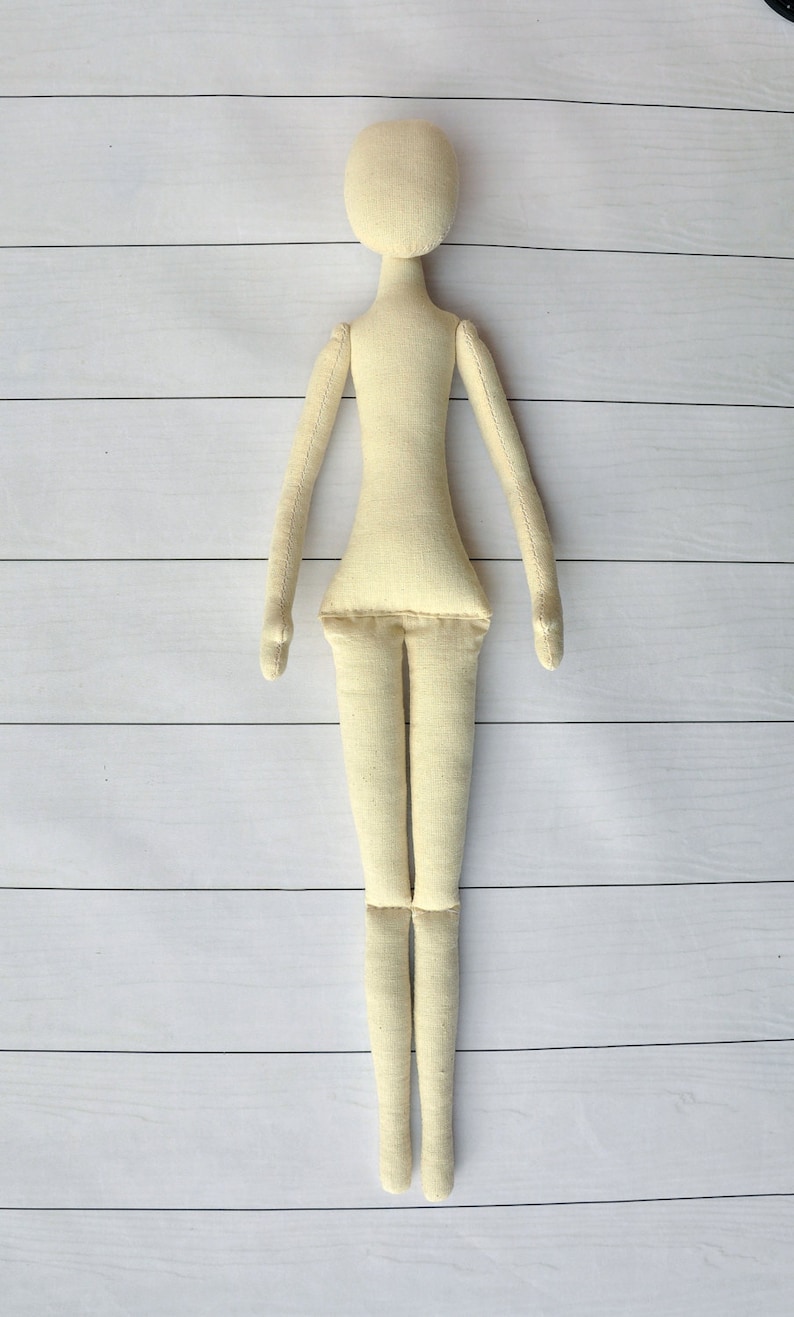 Blank doll body-18blank handmade rag doll body, the body of the doll made of cloth image 3