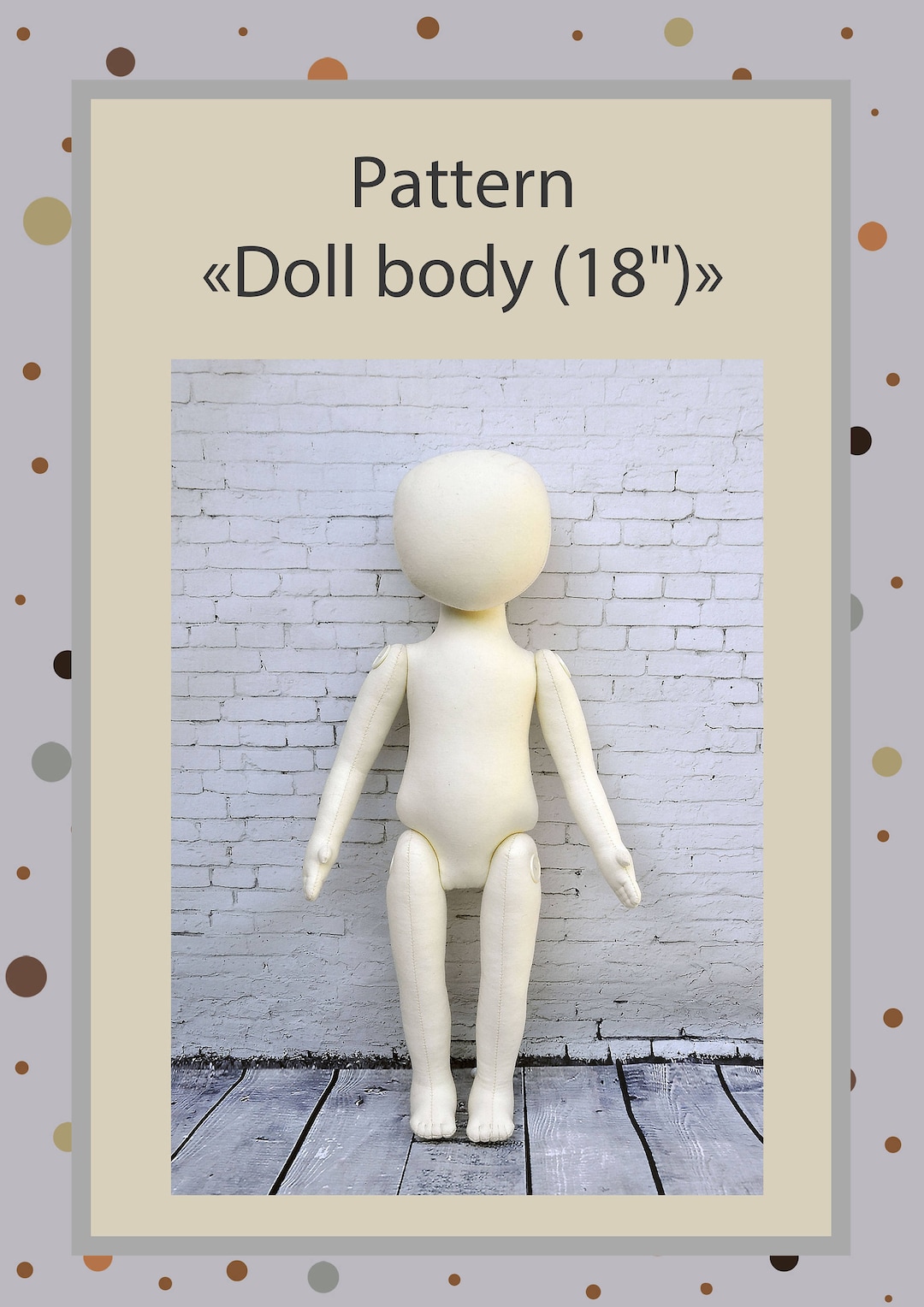PDF Cloth Doll Pattern 18