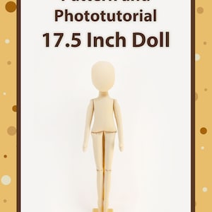 PDF, Cloth Doll Pattern 18&quot; ,PDF Sewing instruction,Soft Doll Pattern