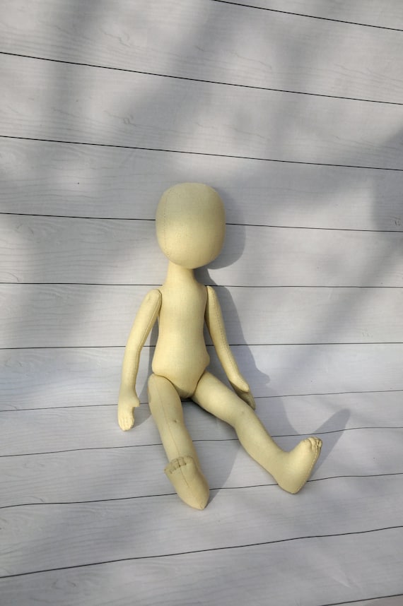 15 Inch Cloth Doll Body, Handmade Textile Rag Doll Base, Soft Cotton Doll Body for DIY Doll Making, Unfinished Doll Form