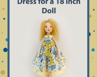 Pattern sewing dresses for dolls  18" sewing foto tutorial, PDF