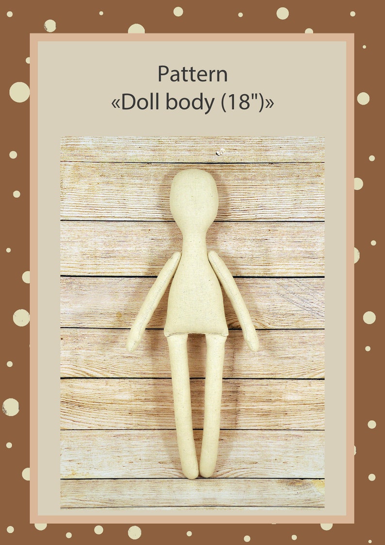 PDF Cloth Doll Pattern 18 soft Doll Pattern Etsy