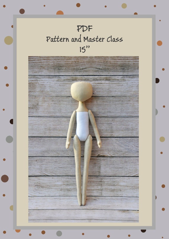 PDF Cloth Doll Pattern 15 PDF Sewing Tutorial Soft - Etsy