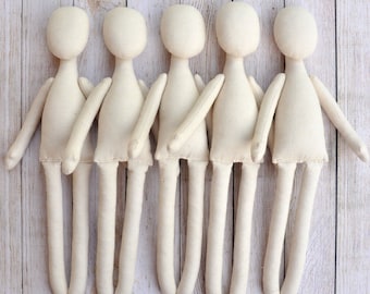 5 Blank doll body-13",  blank rag doll, ragdoll body,the body of the doll made of cloth