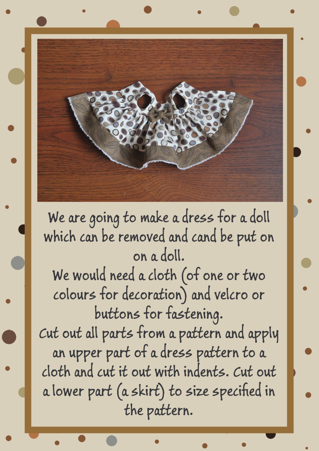 Pattern sewing dresses for dolls sewing tutorial PDF Etsy