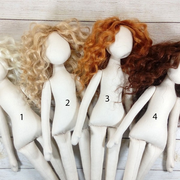 Blank doll body with hairstyle 18"