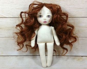 doll body base-6", rag doll body,the body of the doll made of cloth