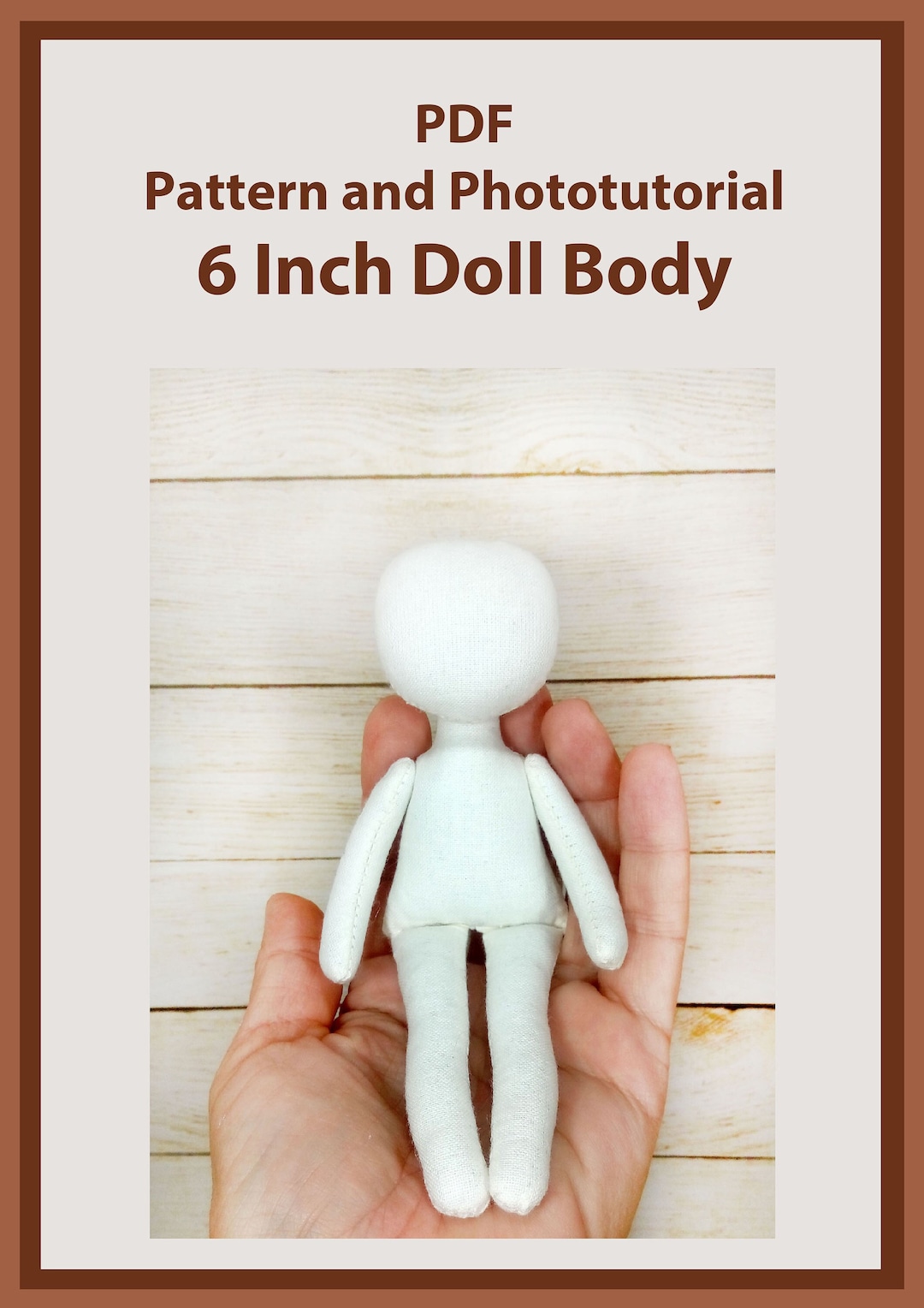 PDF, Doll Pattern 6" ,PDF Sewing Tutorial,soft Doll Pattern - Etsy