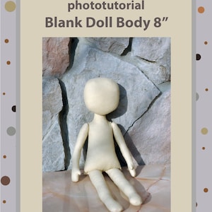 Pattern and photo tutorial of the body of a rag doll 8 inches