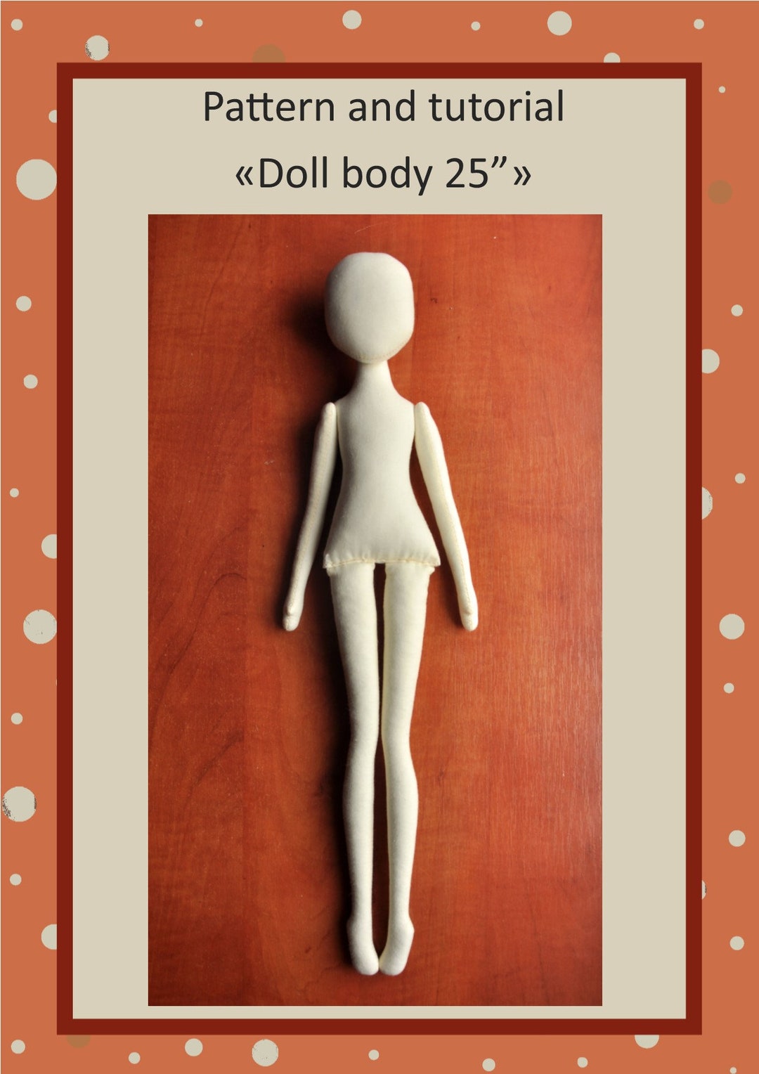 PDF Cloth Doll Pattern 25 sewing Tutorialsoft Doll - Etsy Canada