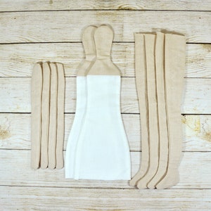 2 Blank doll body-18&quot;tilda not stuffed, blank rag doll, ragdoll body,the body of the doll made of cloth