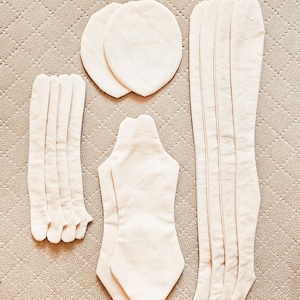 Set of 2 Blank Rag Doll Bodies – DIY Unstuffed Doll Preform