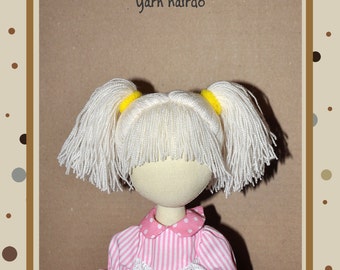 PDF,hairstyle for dolls, hair yarn, ,PDF Sewing Tutorial,soft doll hair,hairdo for doll