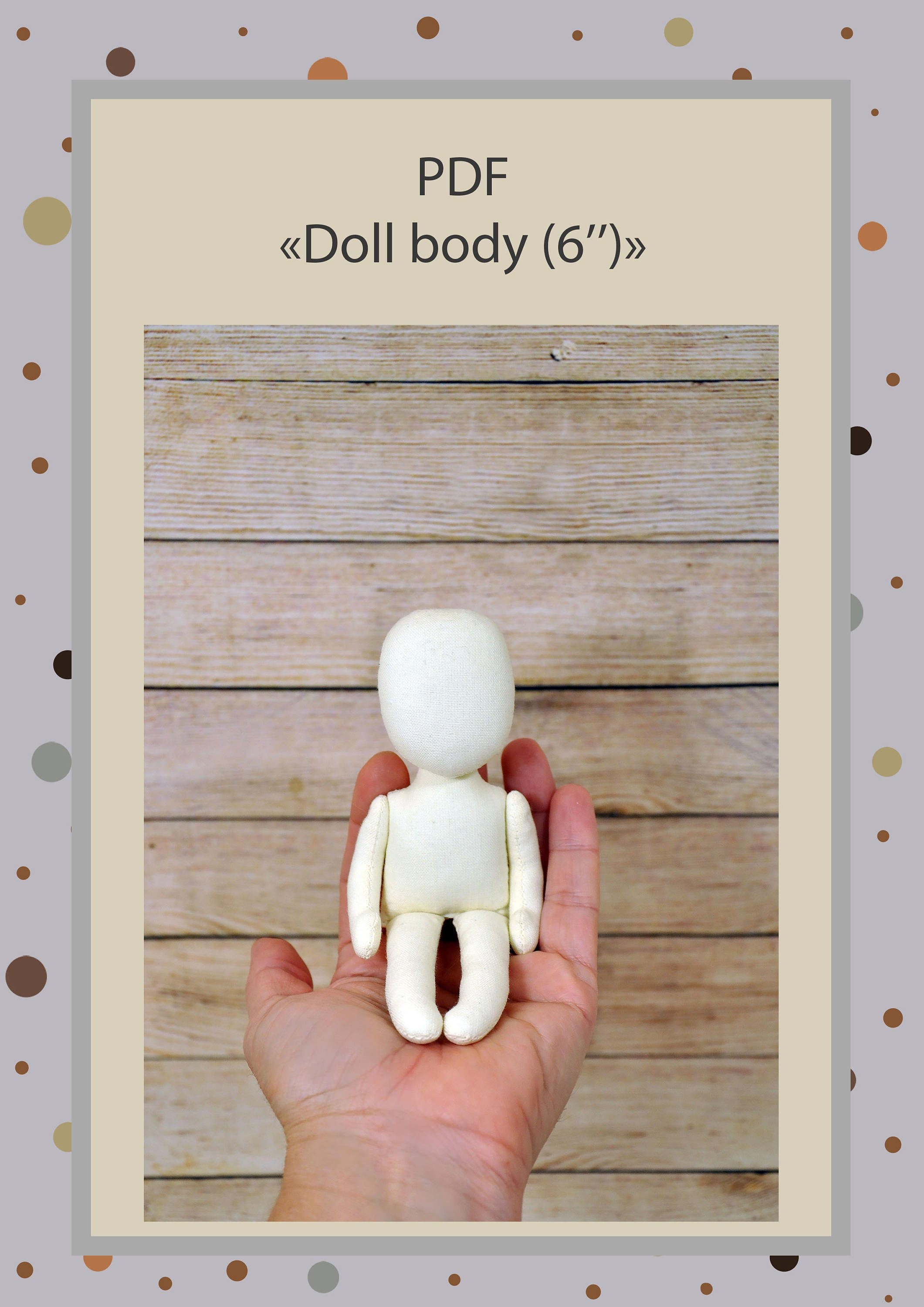 PDF Doll Pattern 6 PDF Sewing TutorialSoft Doll | Etsy
