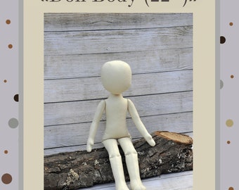 PDF, Cloth Doll Pattern 22 " ,Soft Doll Pattern