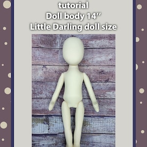 PDF, Little Darling ,  Cloth Doll Pattern, PDF Sewing Tutorial,Soft Doll Pattern