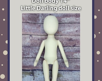 PDF, Little Darling ,  Cloth Doll Pattern, PDF Sewing Tutorial,Soft Doll Pattern